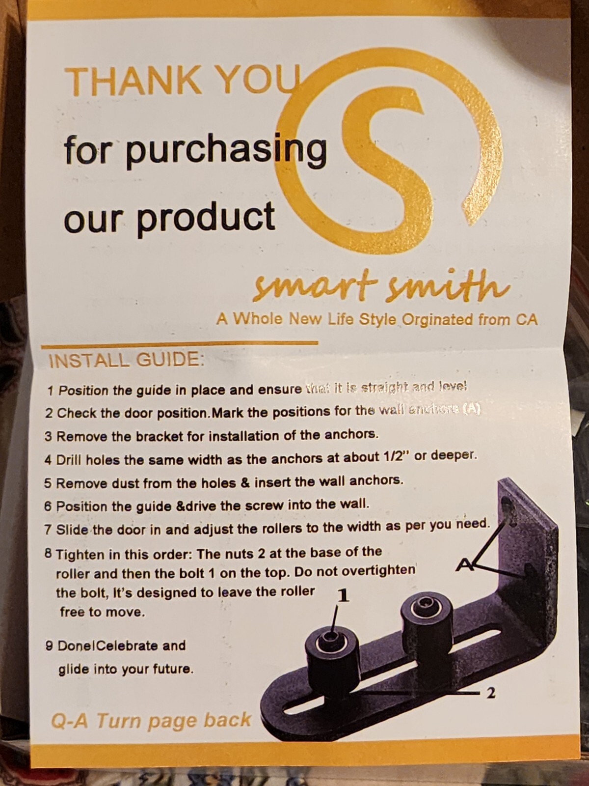 Smartsmith Door Rollers And Bracket Steel Kit Rolling Door