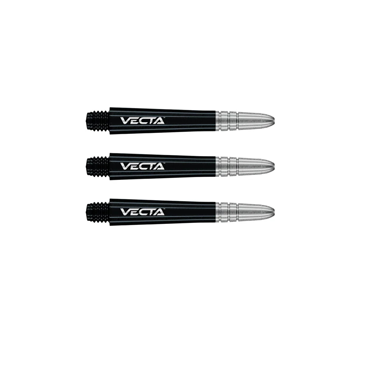 MIDI  BLACK SILVER TOP  WINMAU VECTA DART SHAFTS NYLON BODY & ALUMINUM TOP