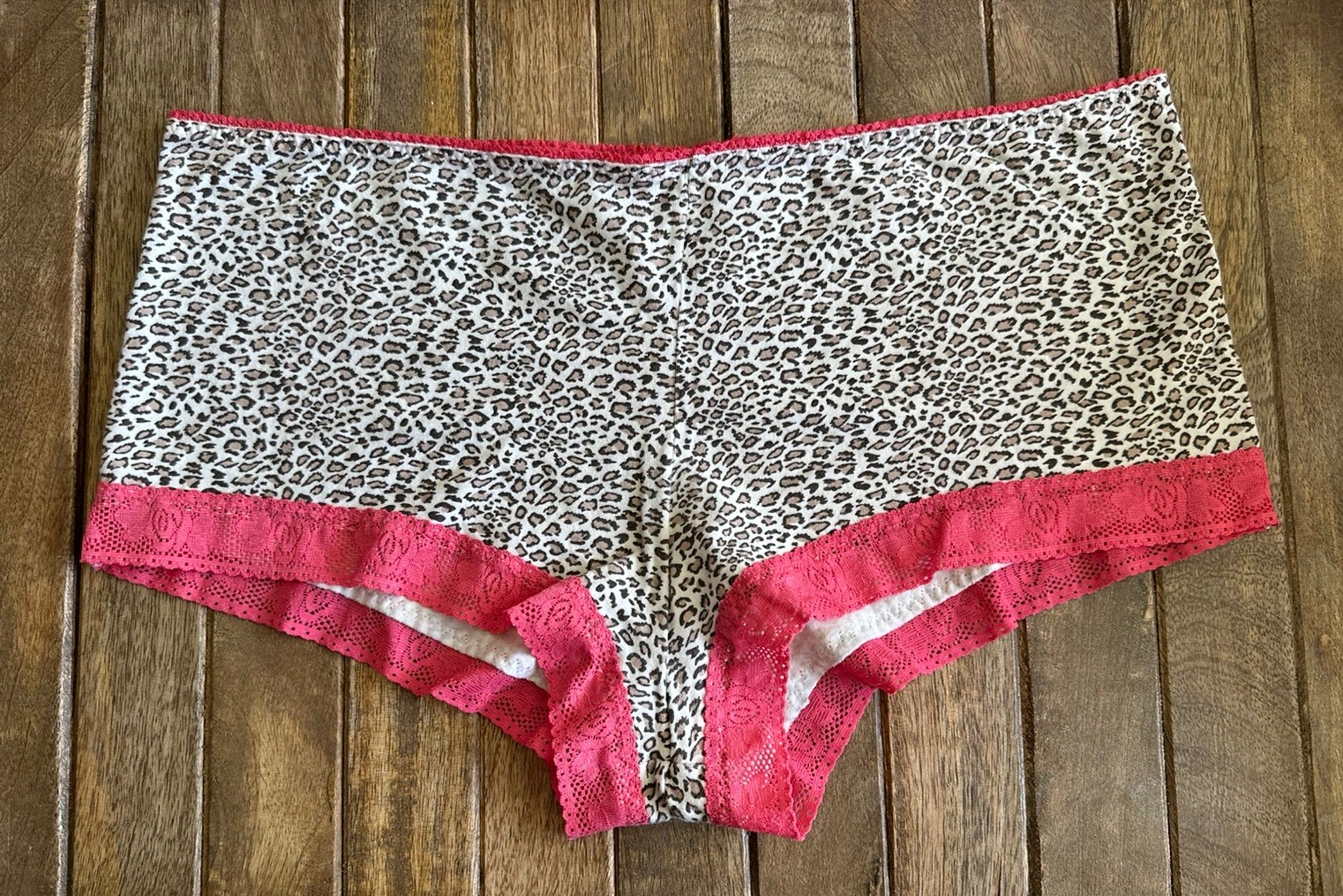 Vtg Maidenform 7 L  Hiphugger Cotton Blend Panties W Lace Trim