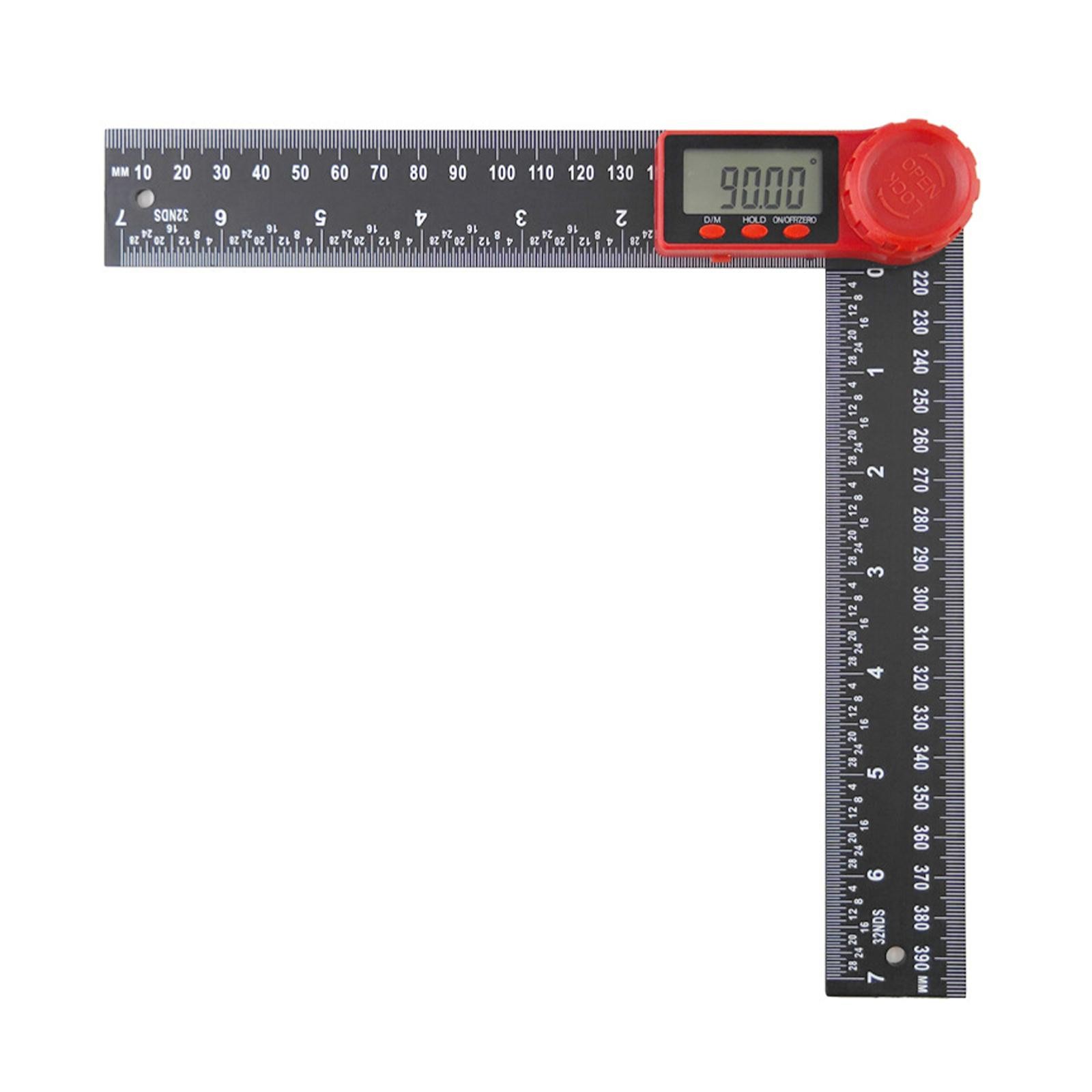 0-360° Angle LCD Digital Display 200mm Finder Ruler Protractor Measure Meter