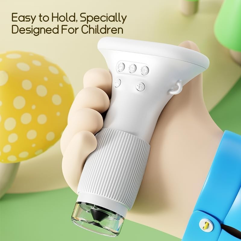 Kids Microscope Digital Camera, 1000X Handheld Camera Microscope for Kids wit...