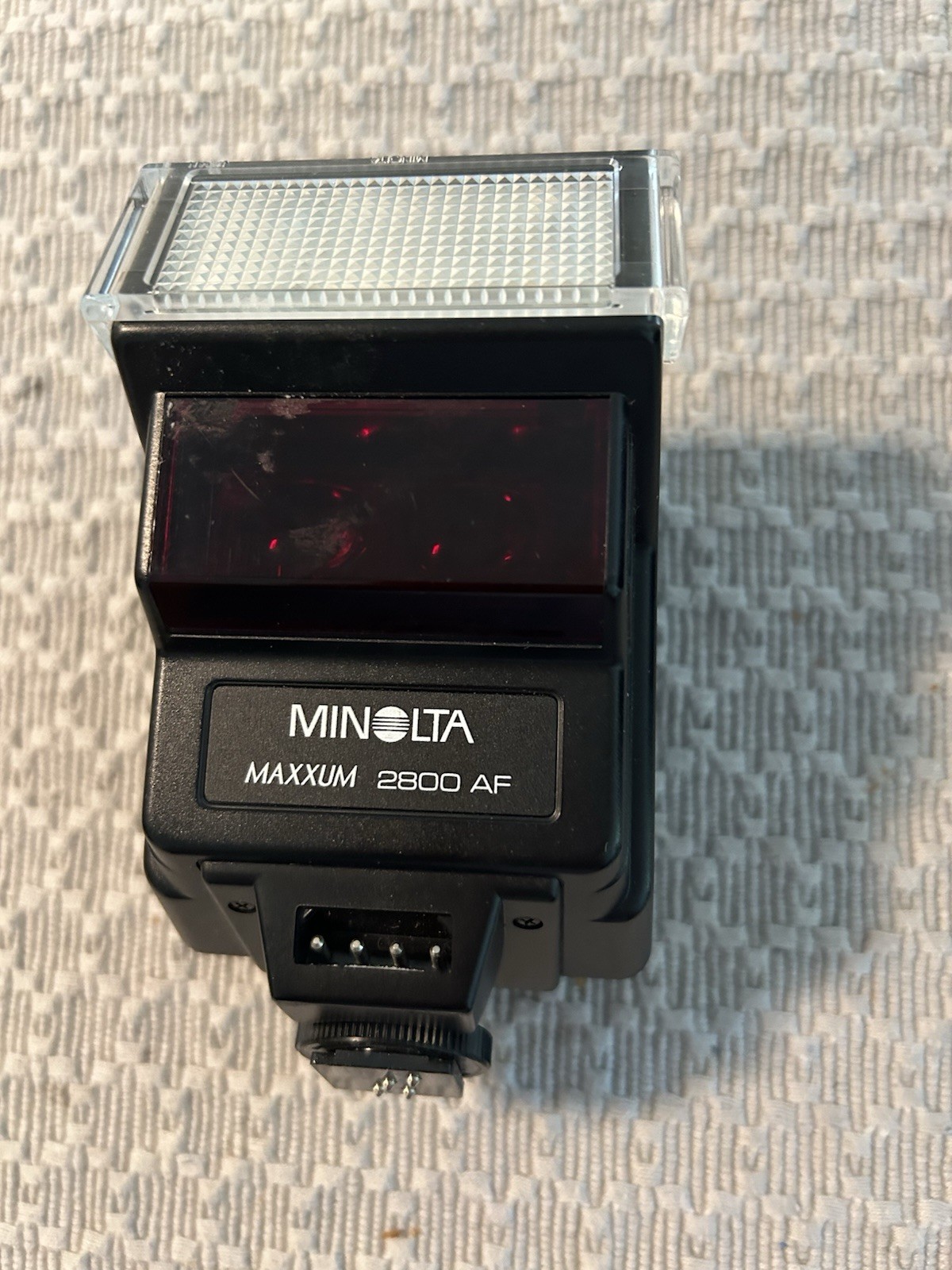 Flash Konica (AR MD ML) Minolta Maxxum 2800AF Shoe Mount Flash "Tested"