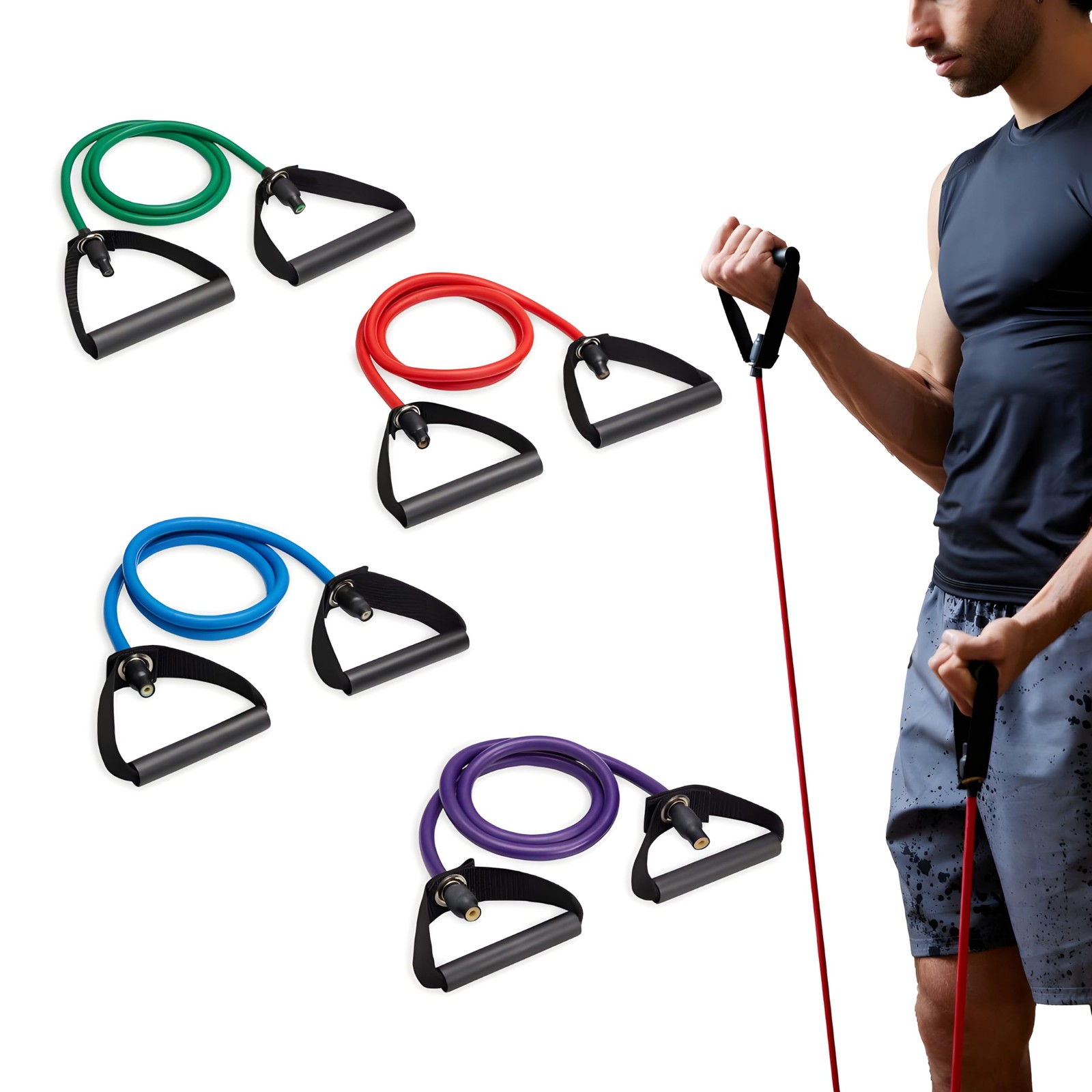 Spri Xertube Resistance Bands All Exercise Cords Sold Separately Home Gym