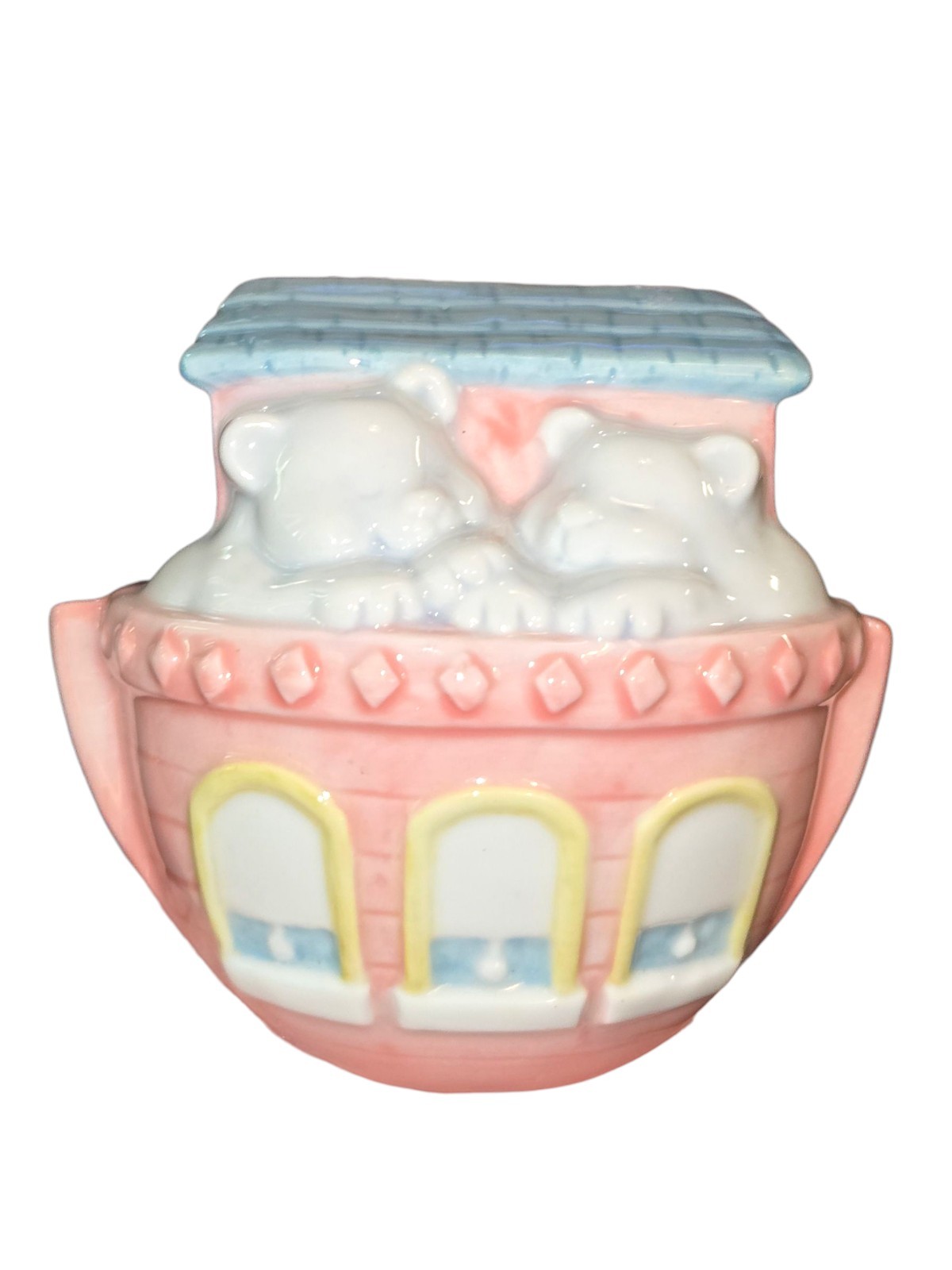 C.R. Gibson/Cathy Heck Noah's Ark Pastel Color Ceramic Nightlight 4.25"X4"X2.5"