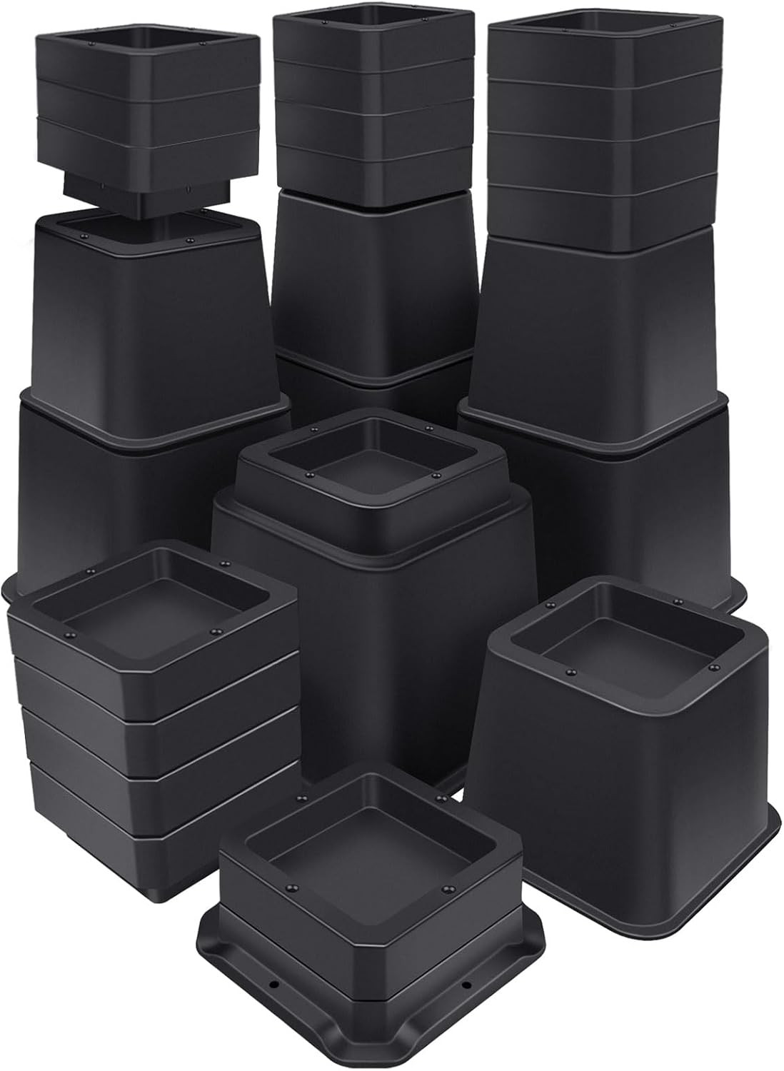 Bed Risers 12 Inch Heavy Duty,Elevation in Heights 1,2,3,4,5,6,7,8,9,10,11,12 In
