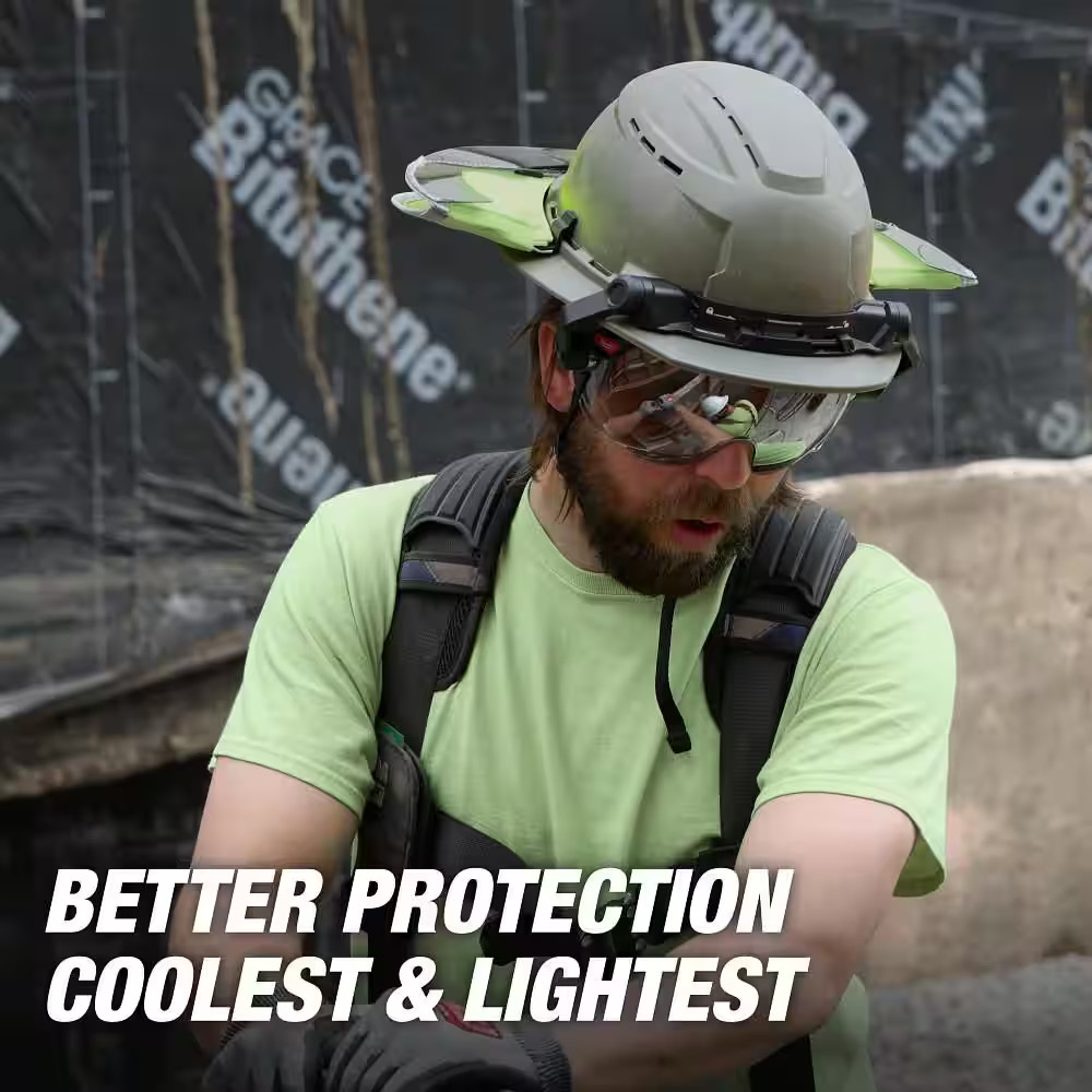 BOLT White Type 2 Class C Full Brim Vented Safety Helmet