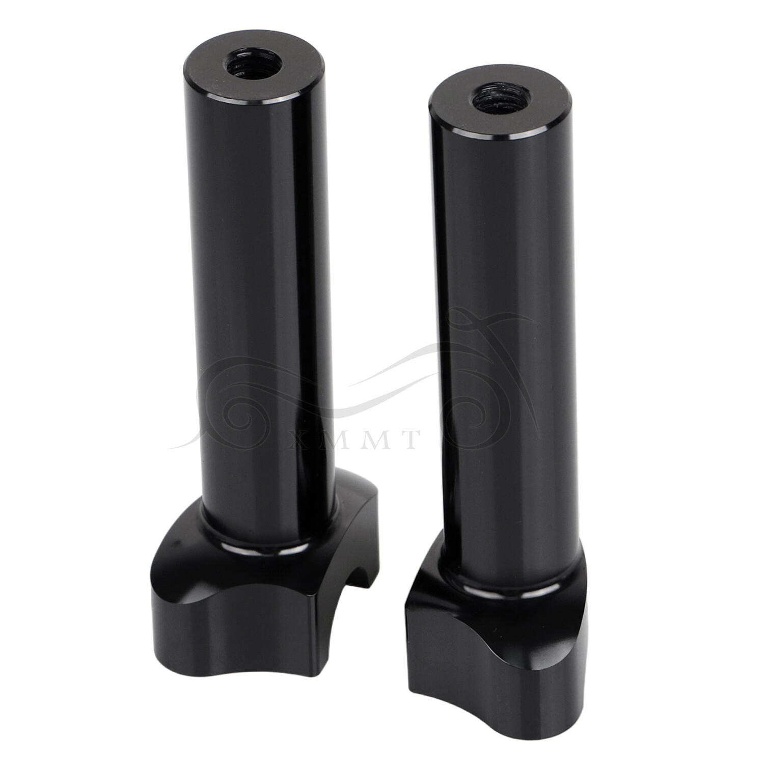 Black 5.5" Handlebar Risers Bottom For Harley 1" Bar Dyna Softail Sportster FXS