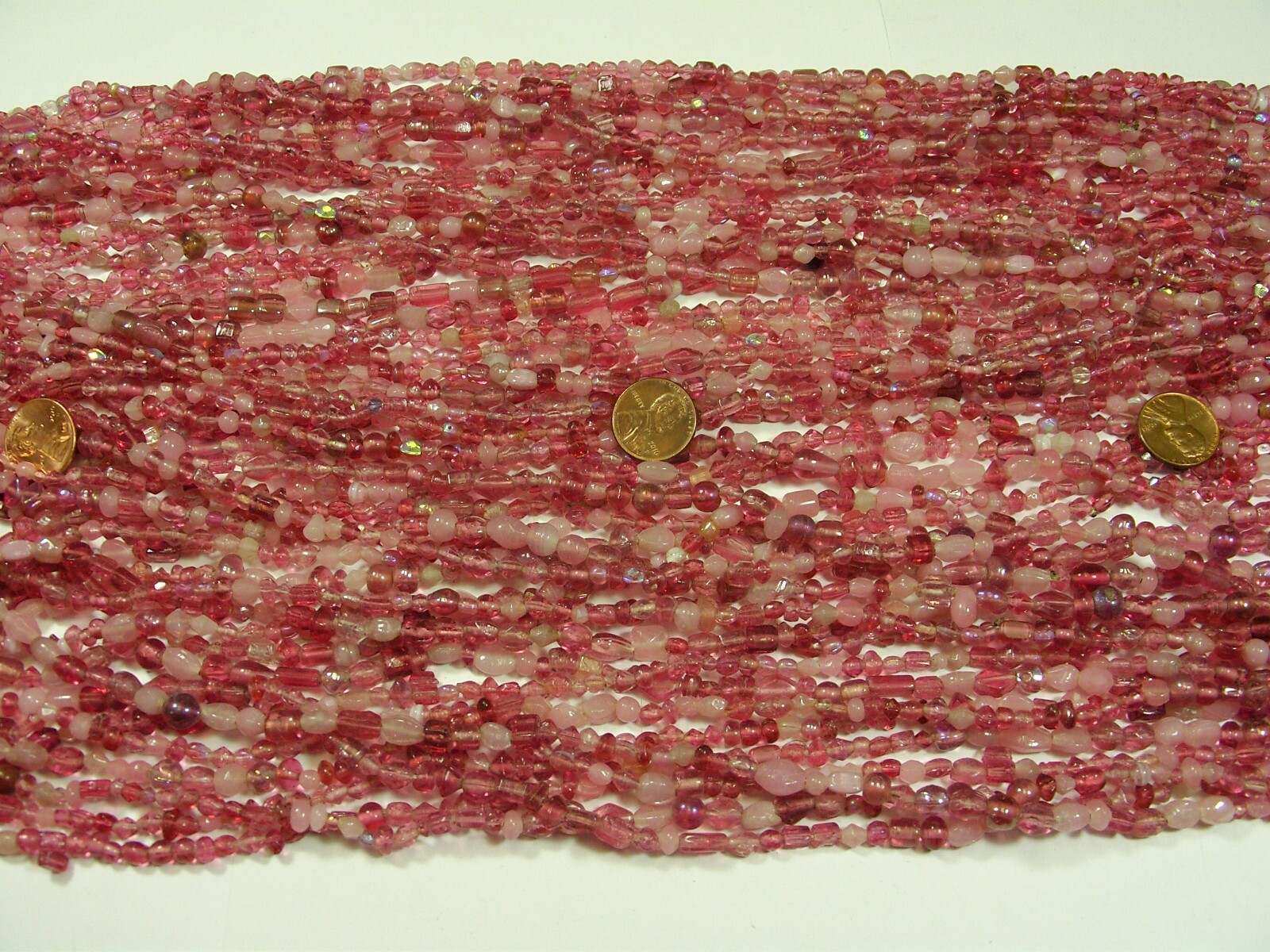 30 Strands 36" India Handmade Assorted Color Glass Beads Wholesale Bulk (CT-48)