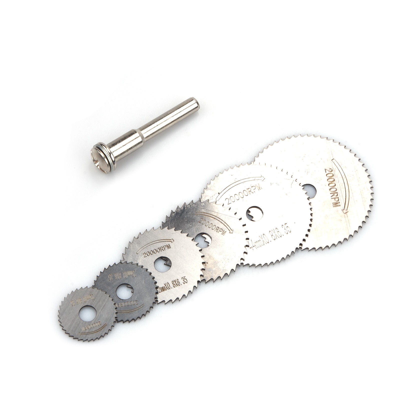 6Pcs Circular Saw Disc Set Dremel Mini Drill Rotary Tool Wood Cutting Blade Set.