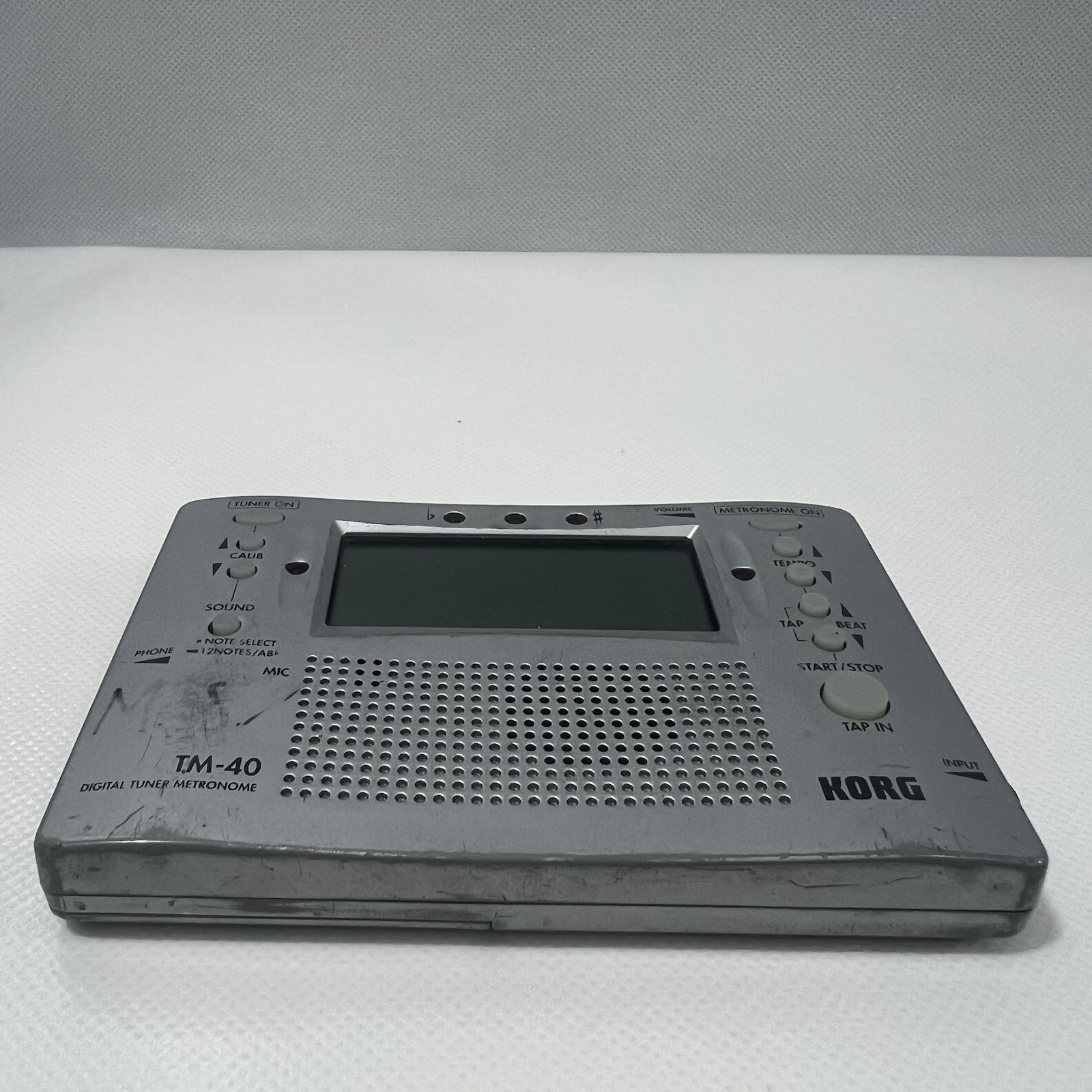 KORG TM-40 Silver Digital Chromatic Tuner Metronome