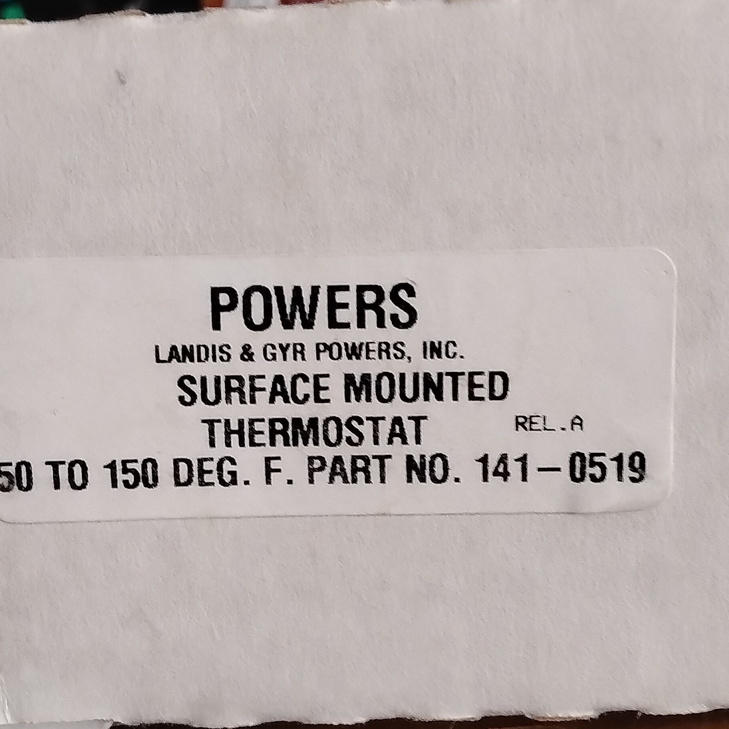 Powers Surface Mounted Analog Thermostat 50-150°F Gray 141-0519