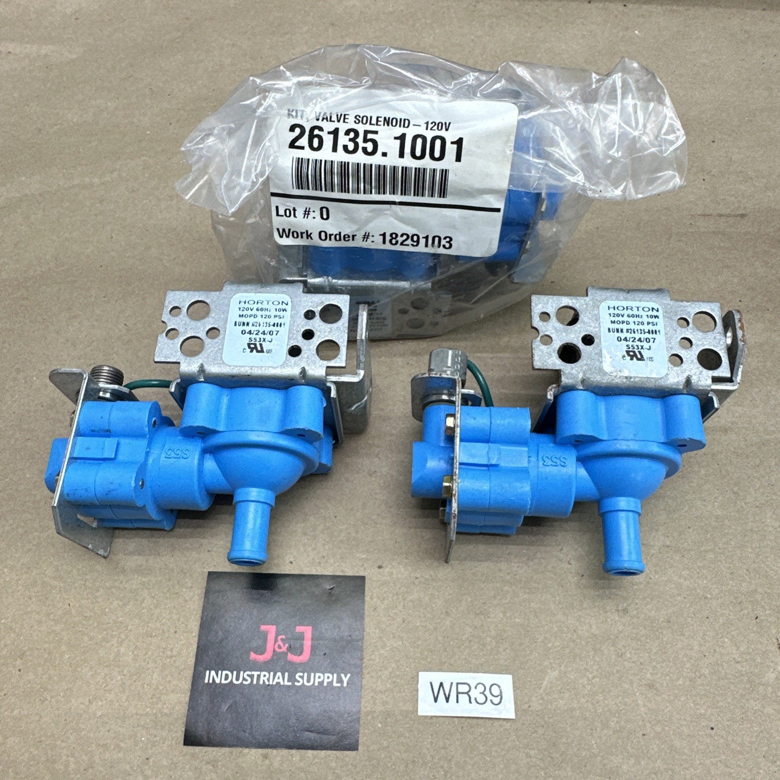 (3) GENUINE OEM Bunn Replacement 26135.1001 Solenoid Valve Kit - NEW SURPLUS