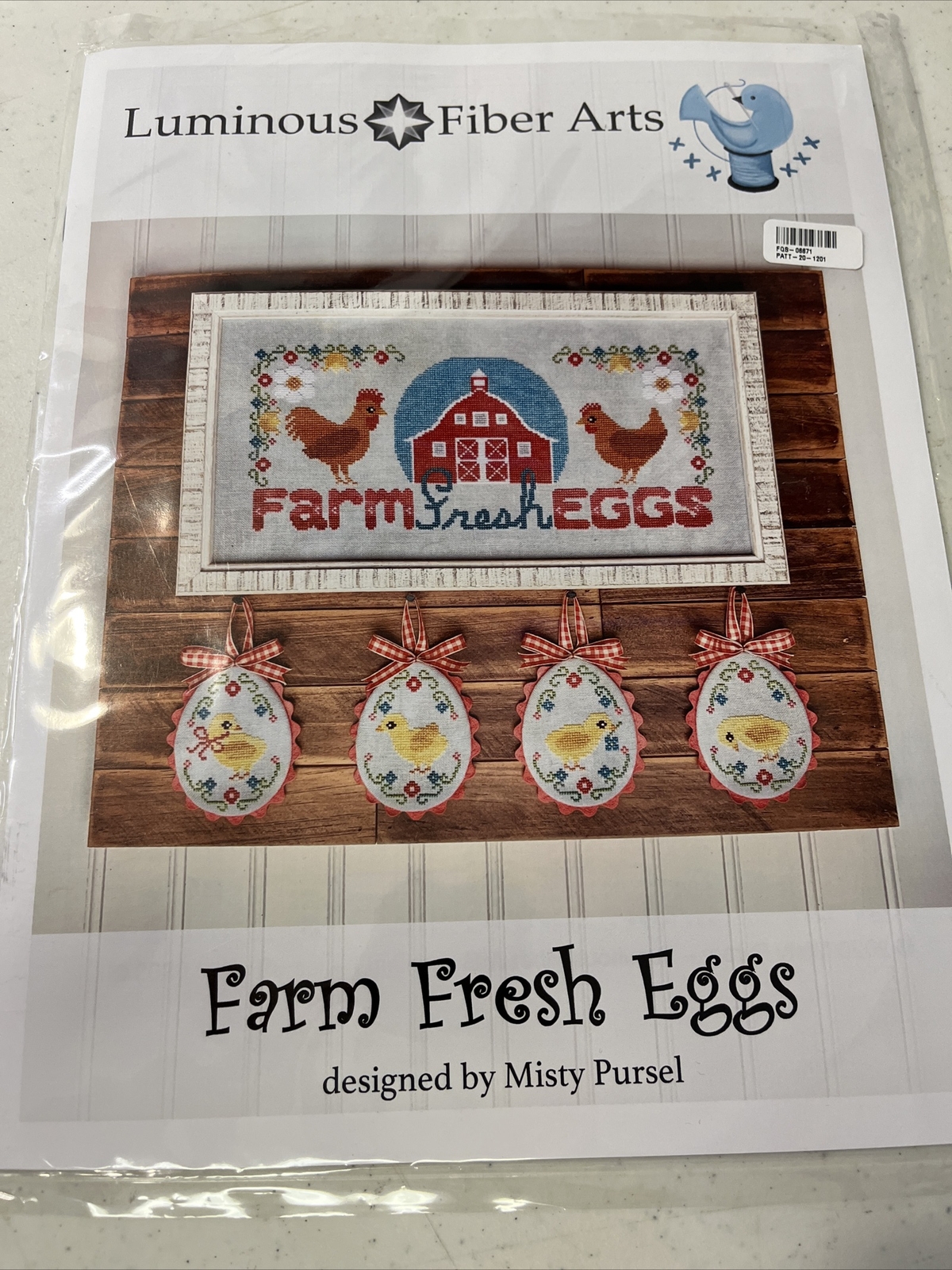 Farm Fresh Eggs by Luminous Fiber Arts cross stitch pattern