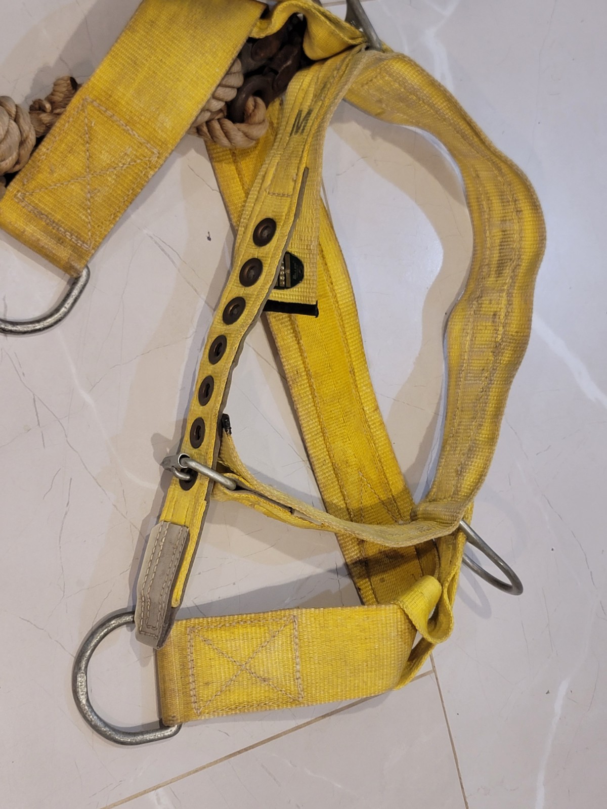 Miller Lineman Arborist Tree Saddle Belt Yellow Model 8067 MEDIUM