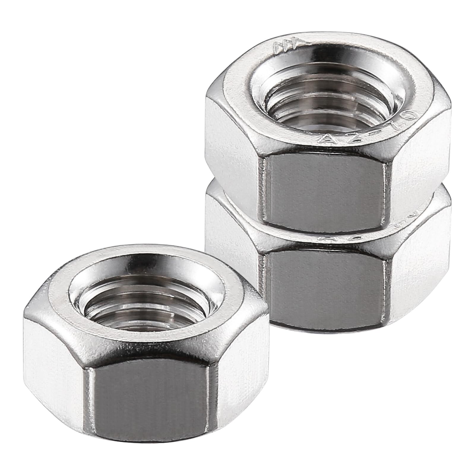 200 PCS #832 Hex Nuts 304 Stainless Steel Heavy Duty Hexagon Fasteners