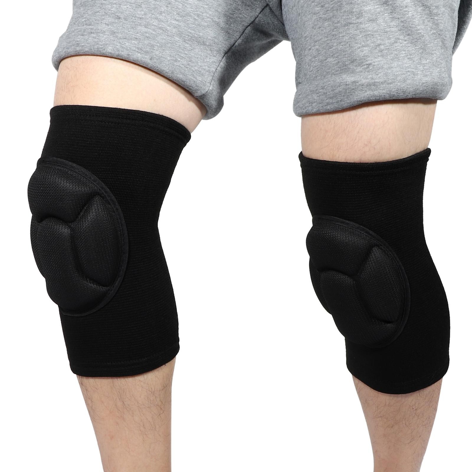 1 Pair Black Polyester Knee Brace Protection Size XL