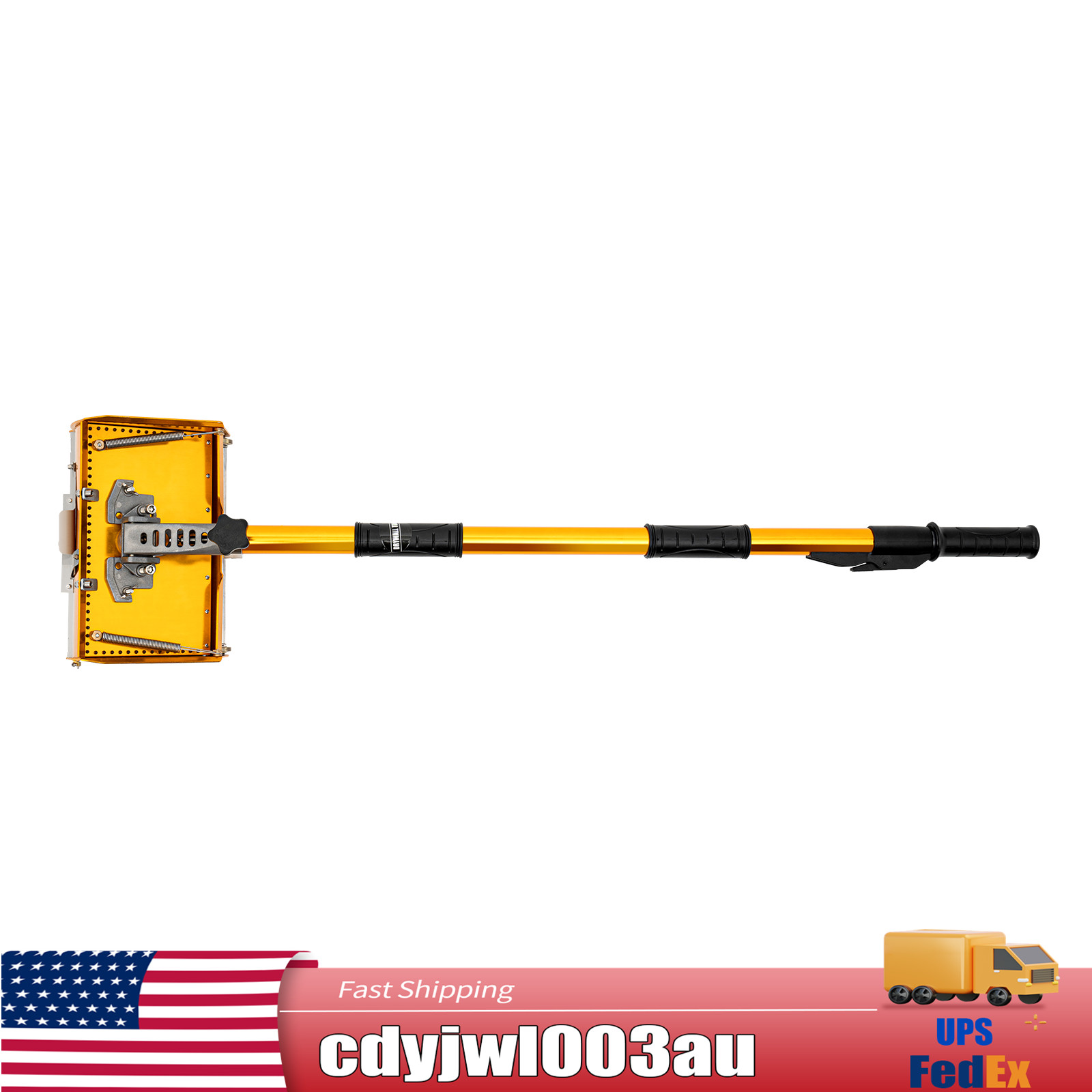 10" Professional Drywall Flat Finishing Box Tool w/ 40-64 Inch Adjustable Handle