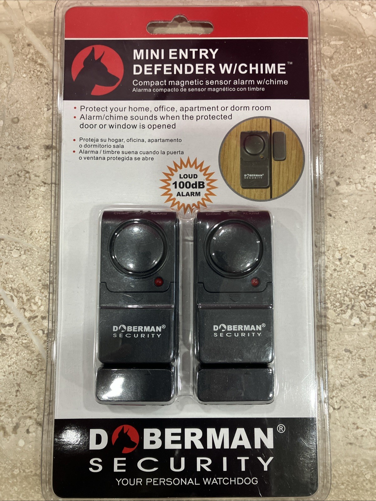 New Doberman Security Mini Entry Defender with Chime SE-0129 Sealed