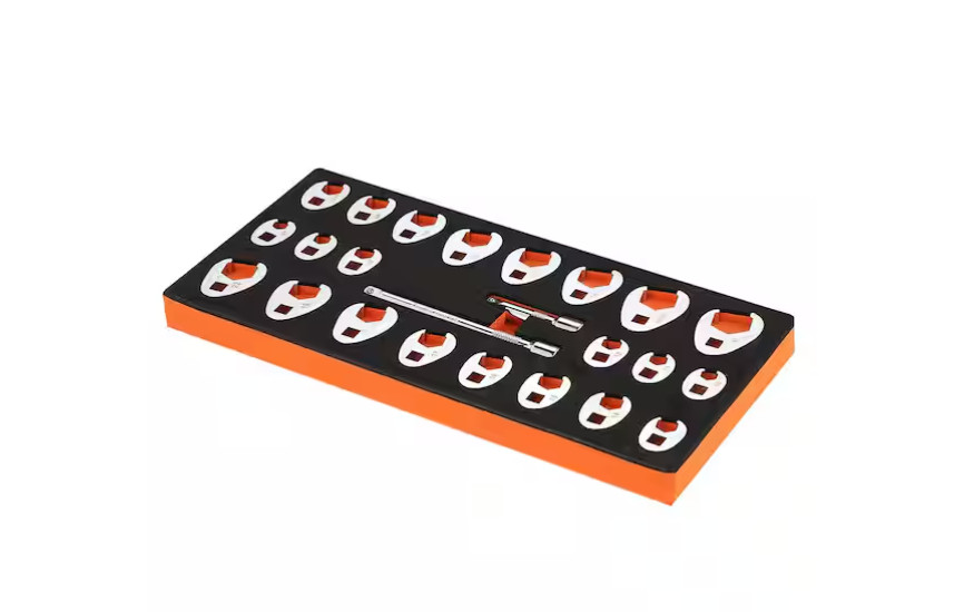 VEVOR Crowfoot Wrench Set 3/8" Drive 24-Piece Crows Foot Wrench Set SAE Metric
