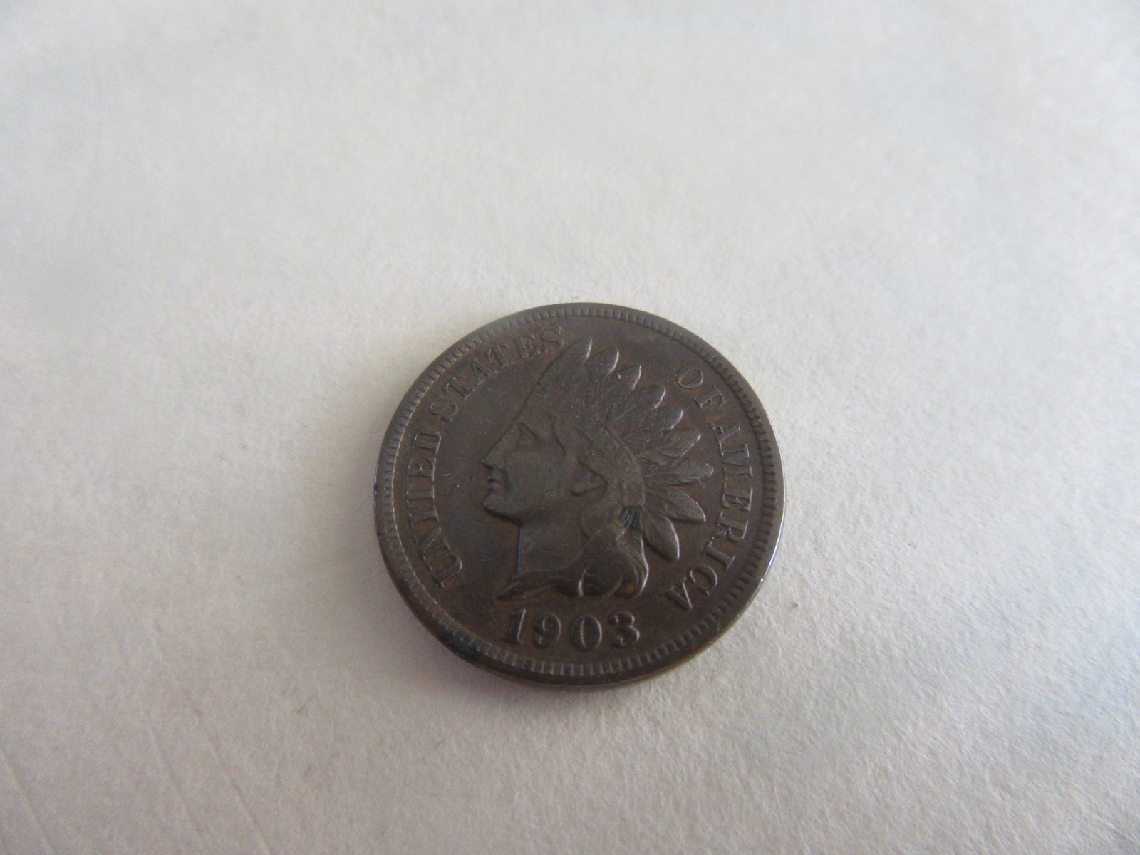 1903 Indian 1c Coin Circulated  VG+  Liberty Visible [ACTUAL COIN]  Auction #2