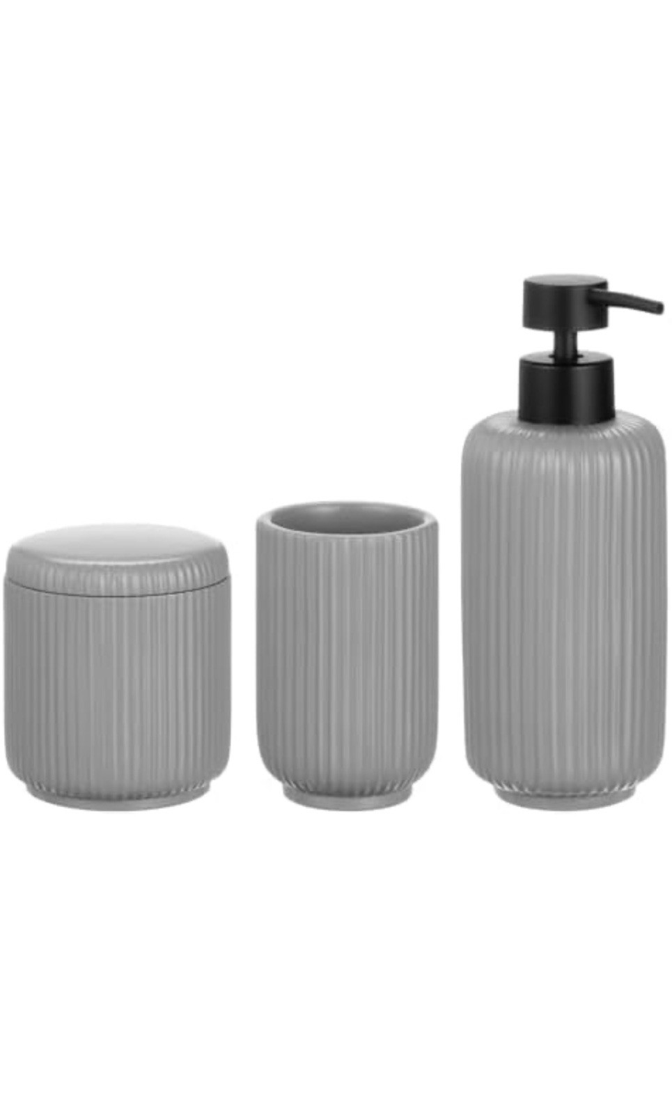 3 Piece Ridged Bathroom Vanity Set, New In Box, Gray Color
