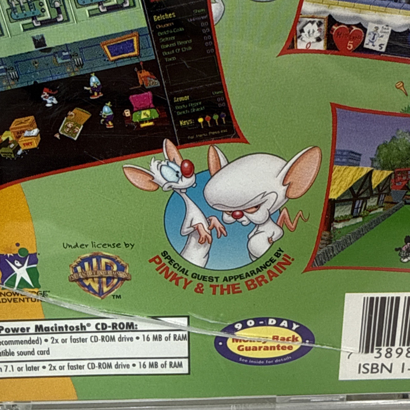 Animaniacs Game Pack PC CD ROM Windows 95 Play Zone VTG CIB Complete Funny Bone