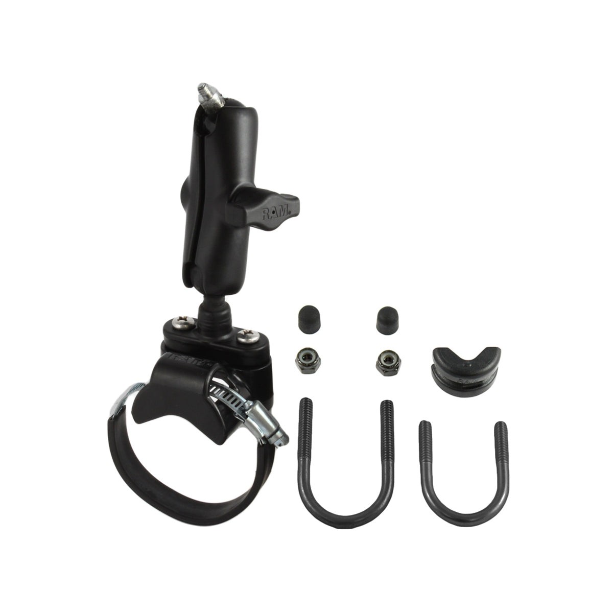 RAM-B-149Z-2-237  RAM ATV/UTV Double Ball Rail Mount with 1/4"-...