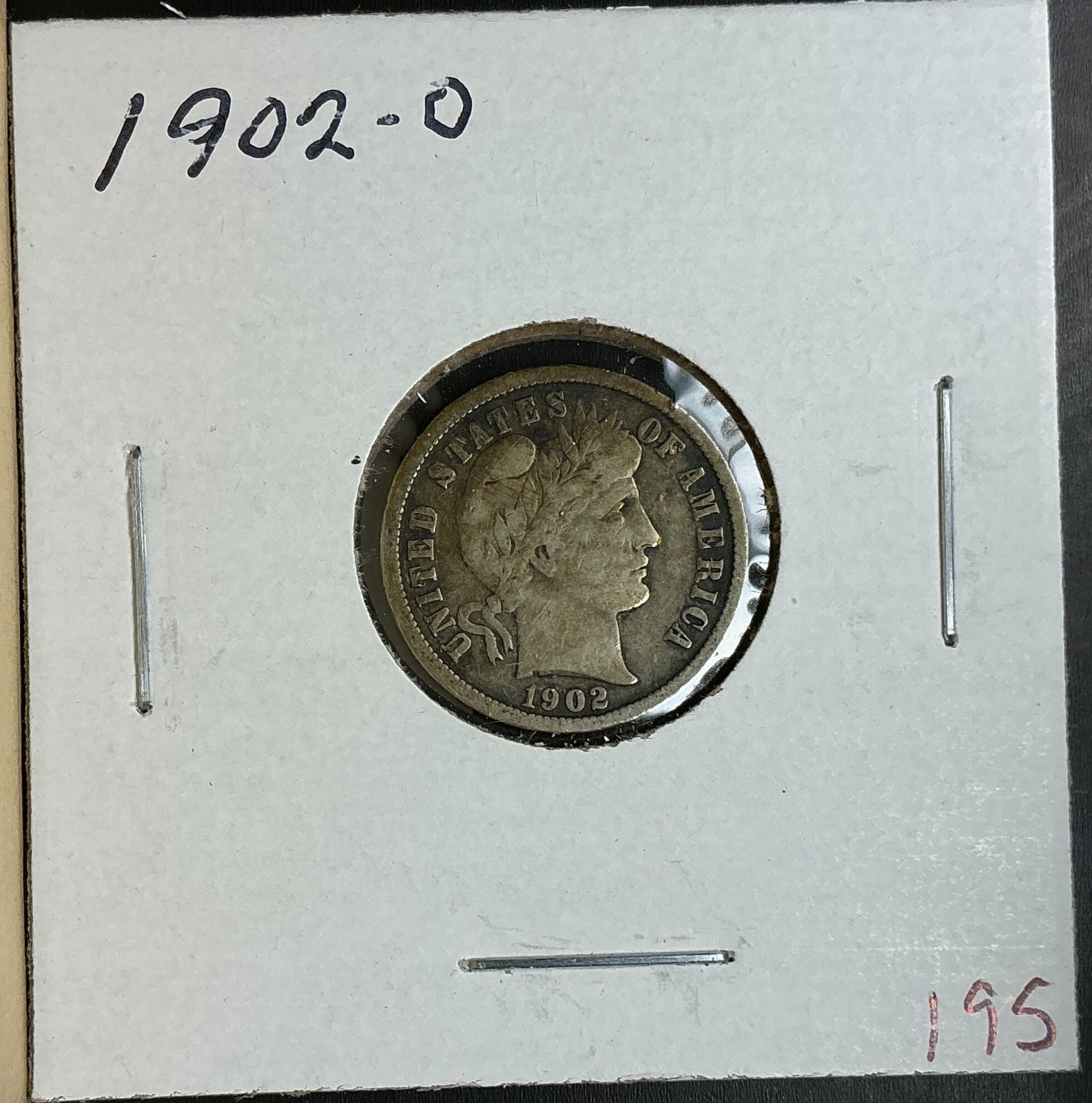 F 1902-O Barber Liberty Dime New Orleans rare date silver collection great coin
