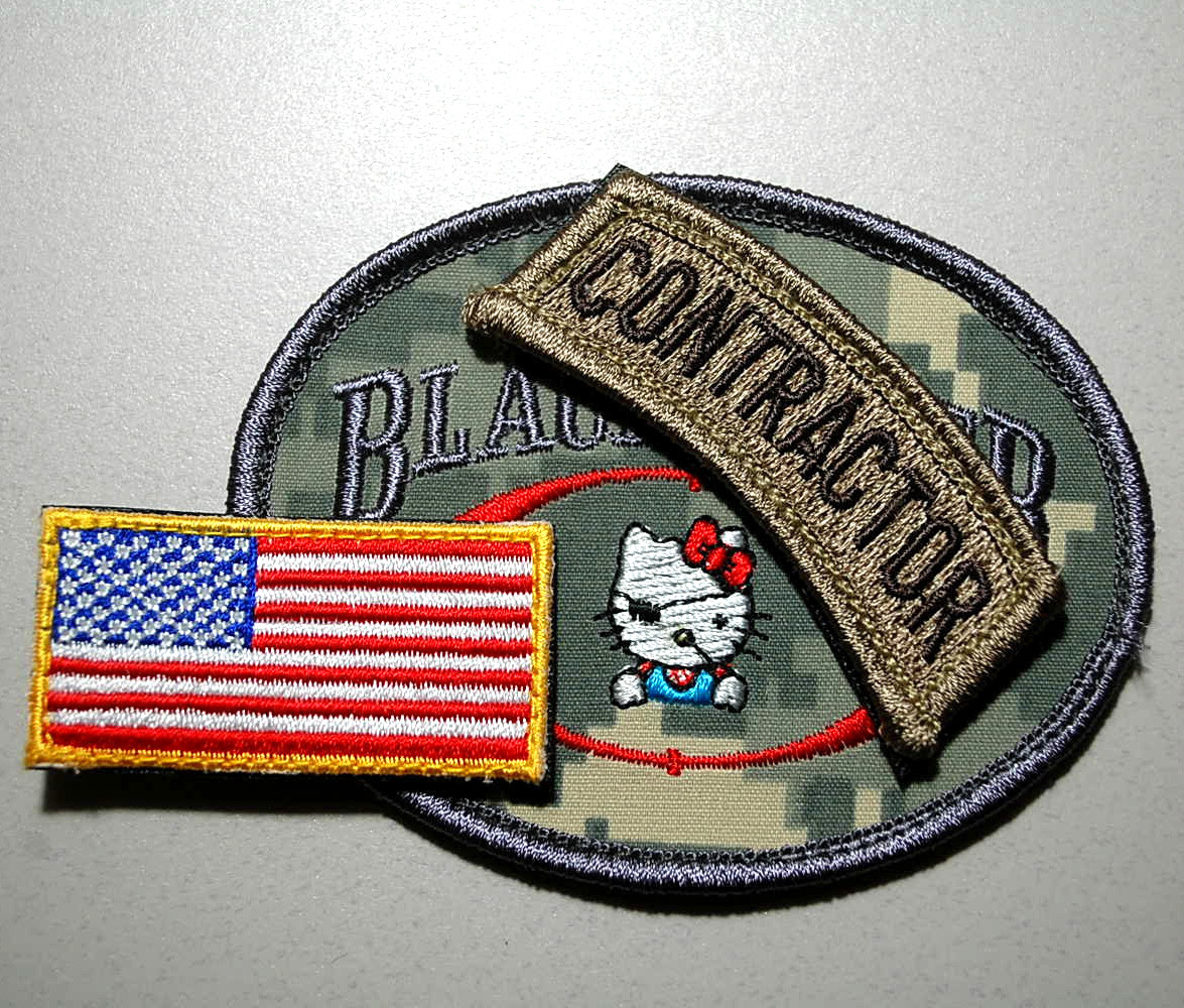 EMBASSY BAGHDAD STATE DEPT PRIVATE CONTRACTOR PMC KITTY TEAM vêlkrö 3-PATCH SET