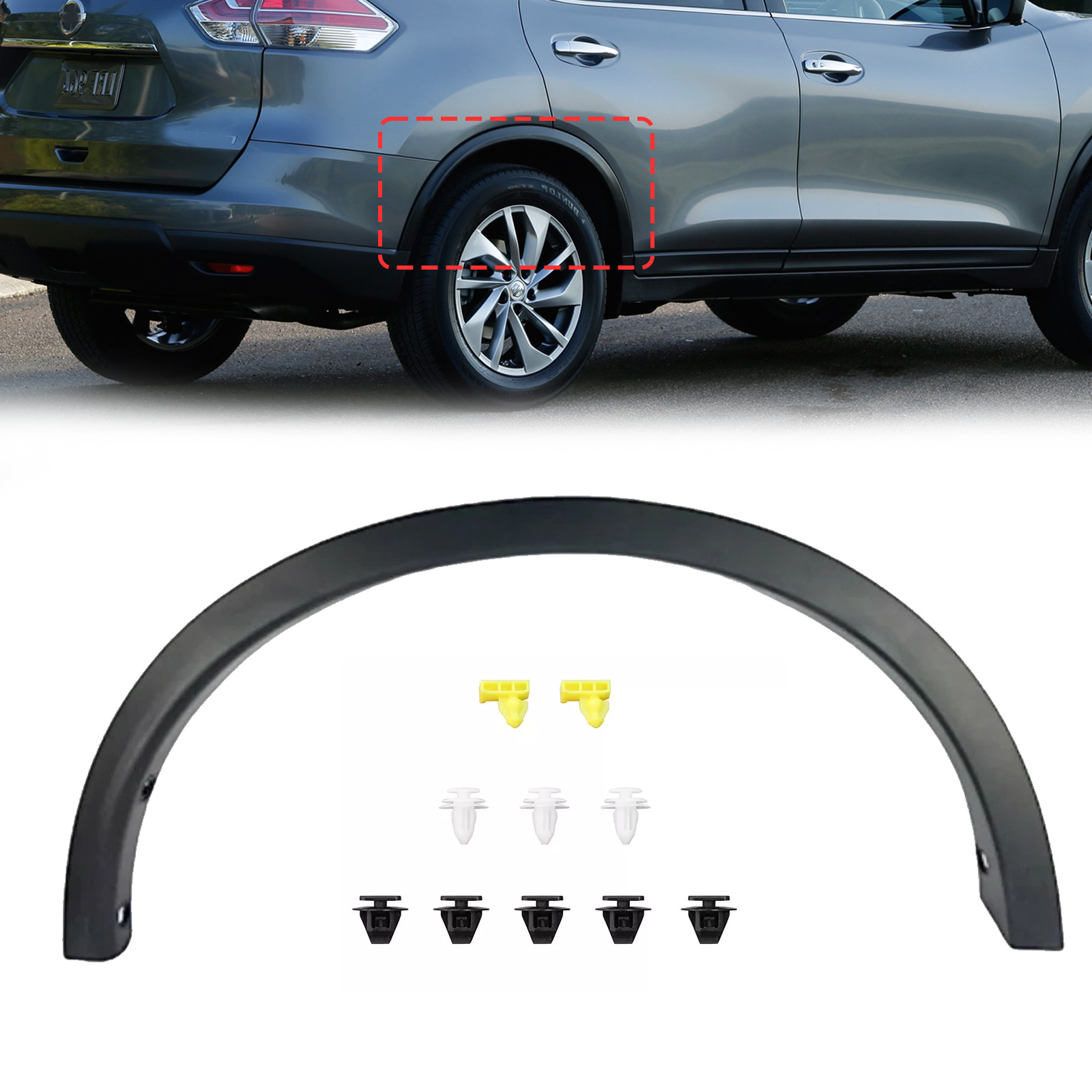 For 2014-2020 Nissan Rogue Right Rear Wheel Arch Flare Trim Molding RH Passenger