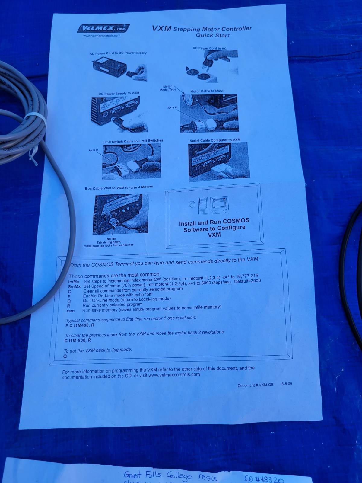 Velmex VXM Stepping Motor Controller Single Axis RS-232 Govt Surplus Lab Science