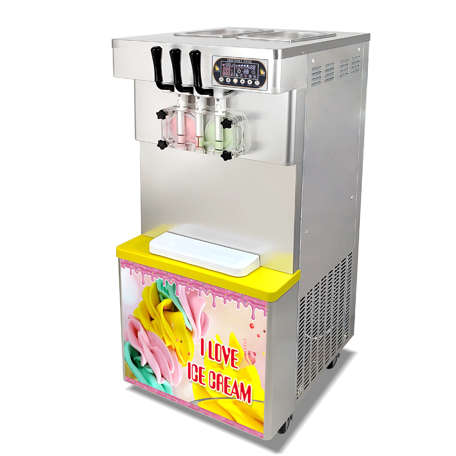 Kolice ETL Commercial 2+1 mixed flavors soft serve ice cream machine
