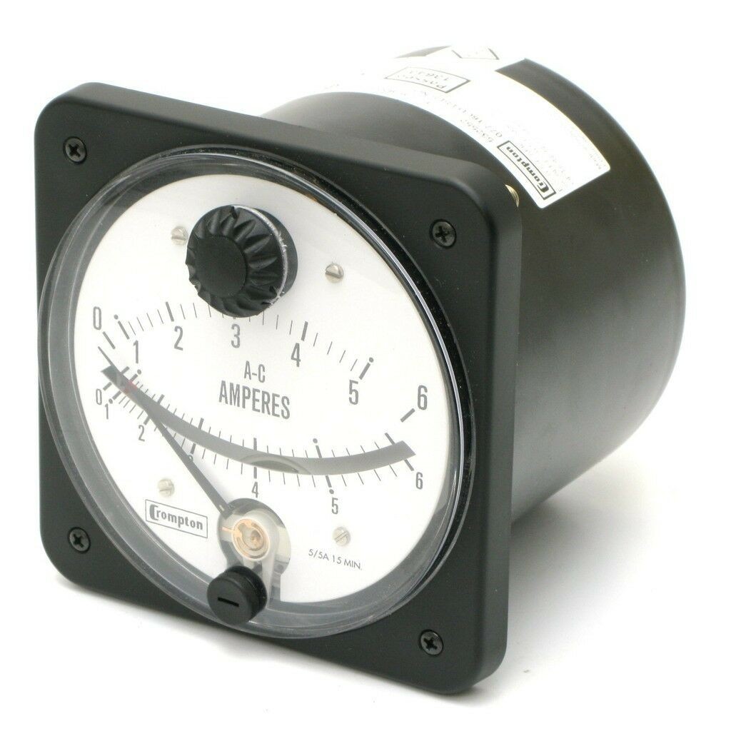 Crompton / Tyco 077-16CU-LSLS-NO 0-5/6 Amps AC Ammeter