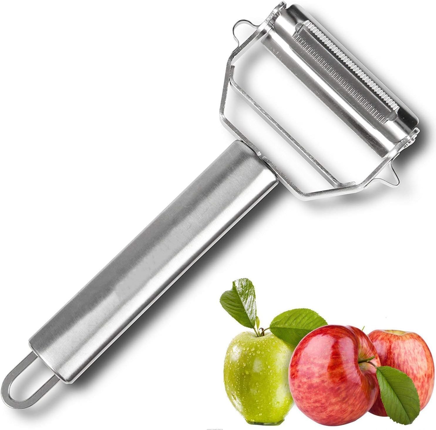 Stainless Steel 2 in 1 Julienne Vegetable Peeler Perfect for Carrot Potato Melon