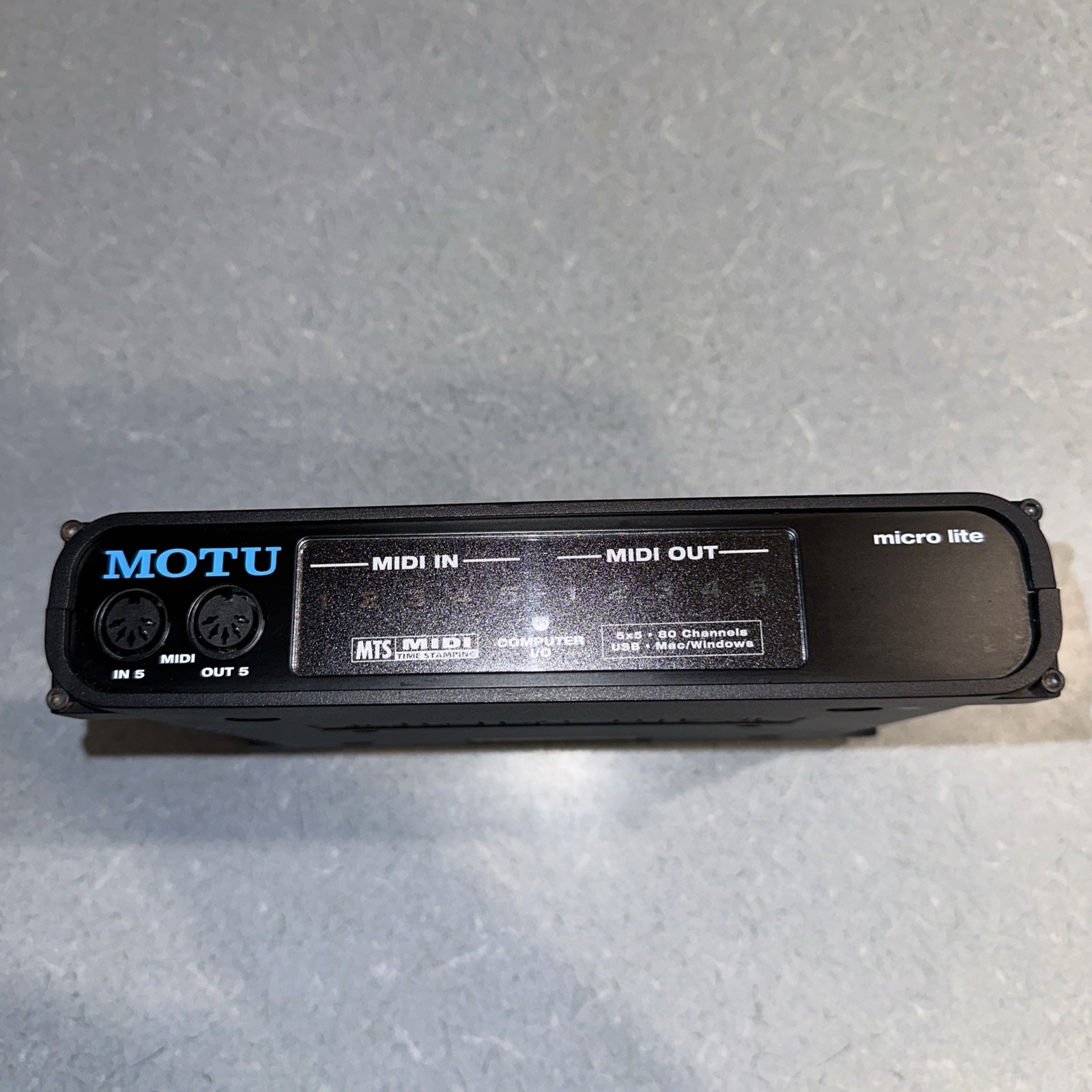 MOTU MicroLite 5x5 USB Bus-Powered MIDI Interface READ DESCRIPTION!!!