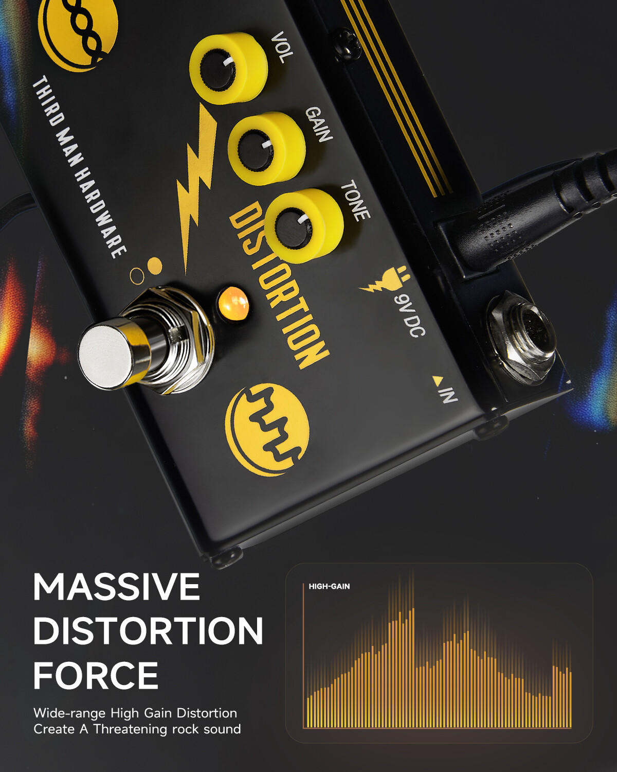 DONNER x THIRD MAN HARDWARE Triple Threat Echo Phaser Distortion Effects Pedal