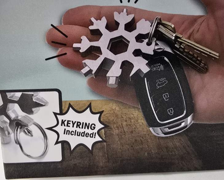 NEW Keychain Pocket Multi-Tool 18 Tools in One-Compact Premier Finds- Keyring