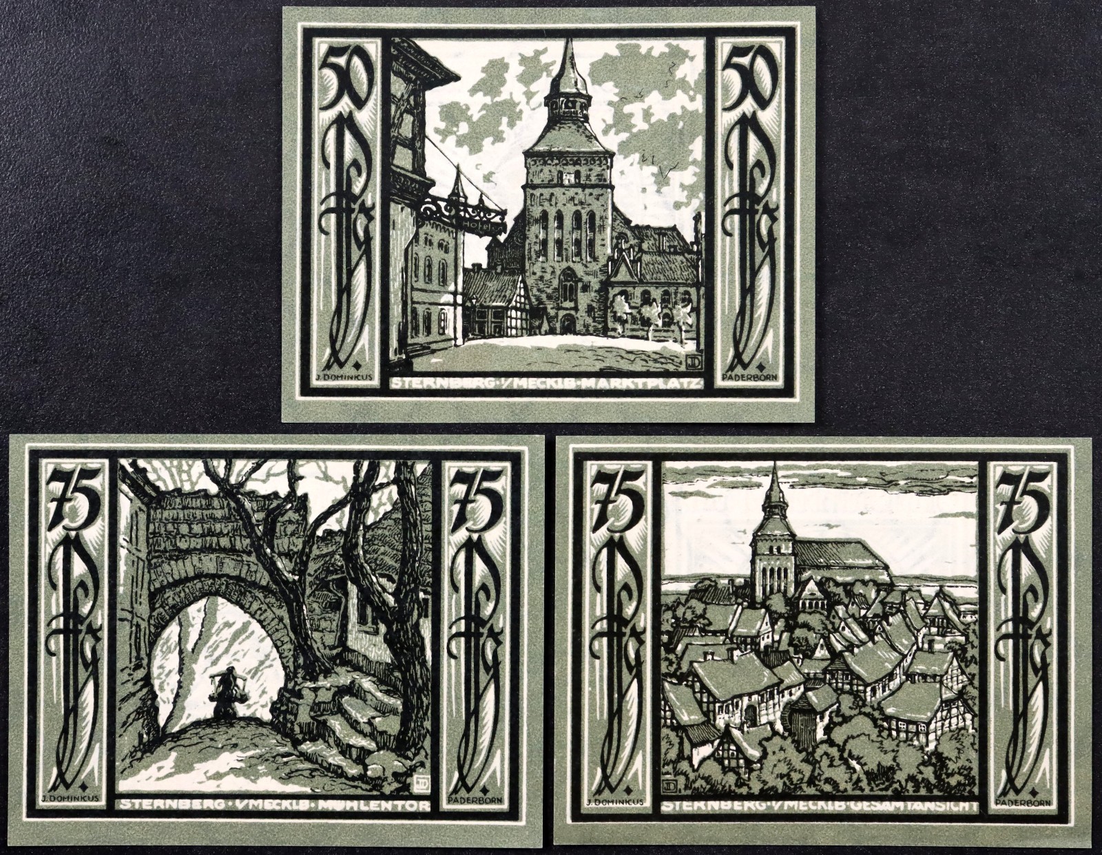 STERNBERG 1922 "City Views" Complete Series German Notgeld