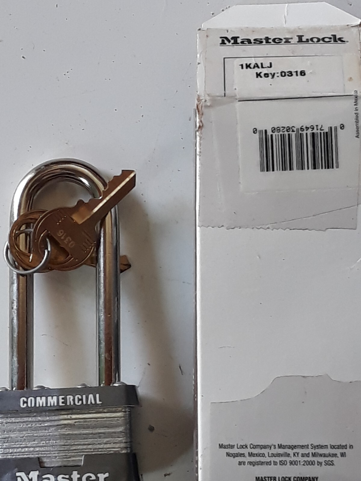 master lock 1KALJ-0316 LAMINATED PADLOCK 1-3/4in Wide Pin Tumbler Padlock