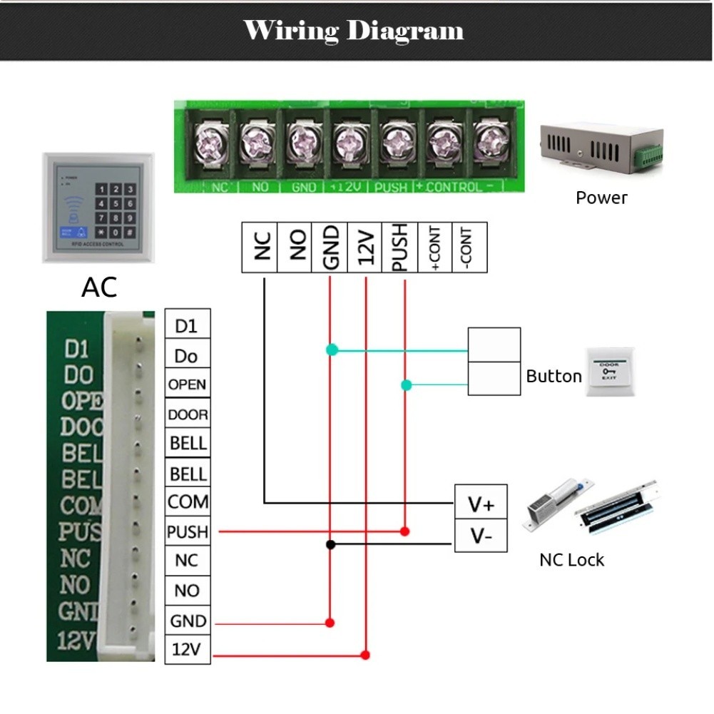 Password Card Induction Door Lock Control Machine with Easy Screw Installation