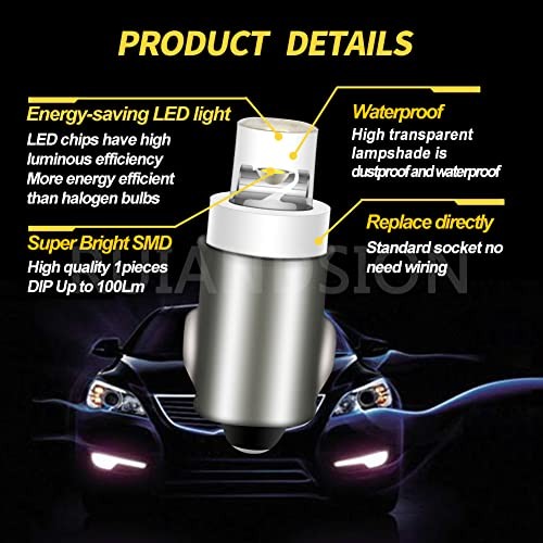 BA7s 3898 LED Bulb 12V Arcade Machine Pinball Button Light - White