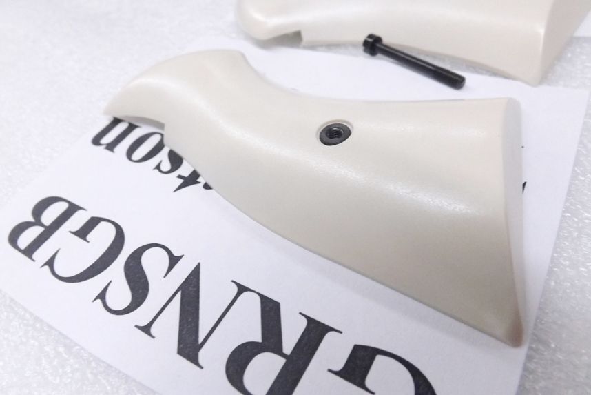 Imitation Gray Bone Poly Grips fit S&W N Square Butt Revolvers NSGB 25 27 28 29