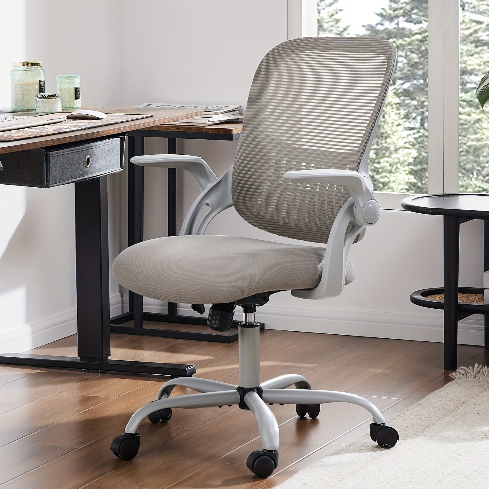 Office Computer Desk Chair, Ergonomic Mid-Back Mesh Rolling Work Swivel Chair