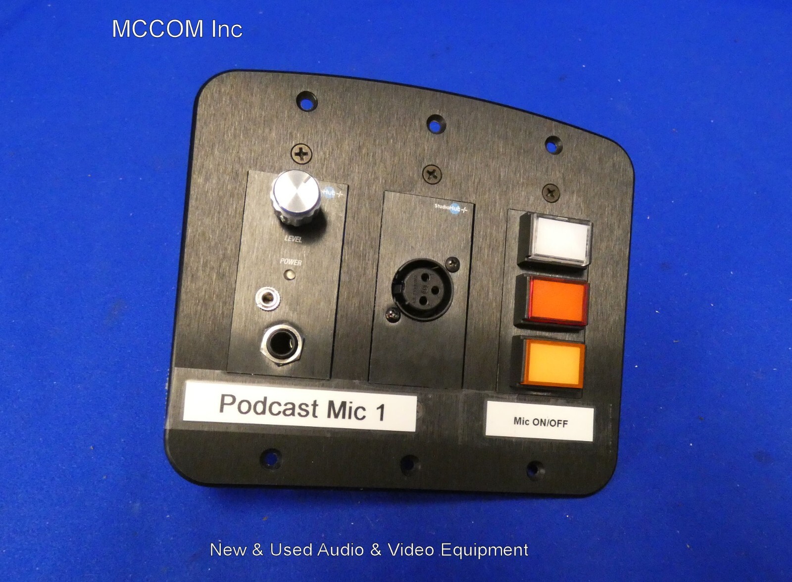 StudioHub + Podcast Mic Panel w/ headphone amp, XLR, push button