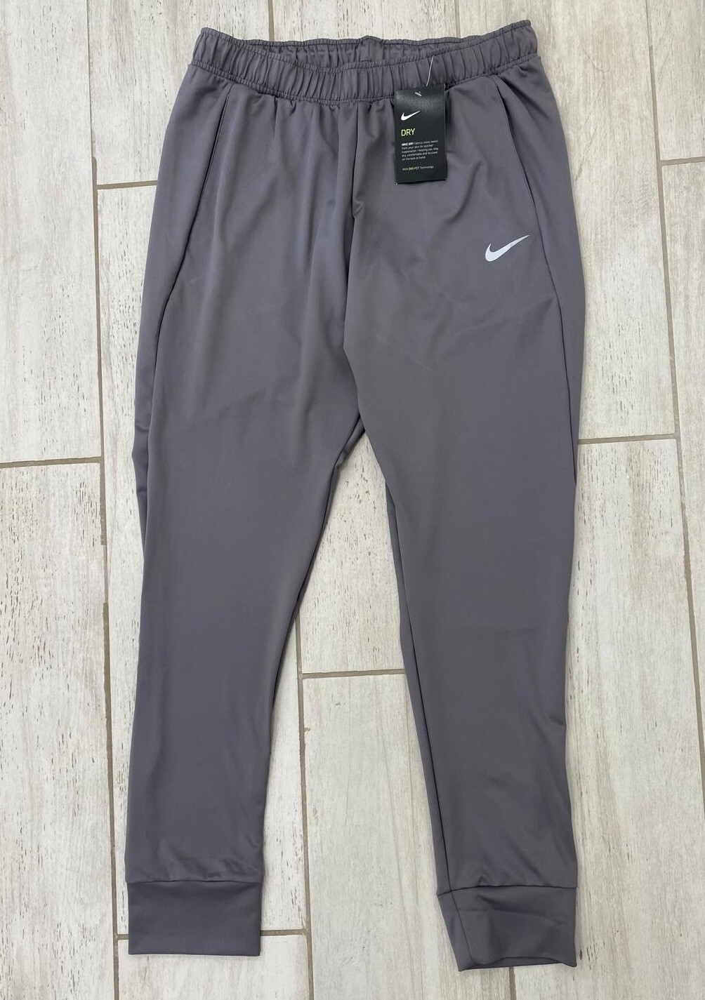 NWT Nike Dri-FIT Men's Tight Fit Jogger Bottoms Pants Dark Gray Size S - XXL