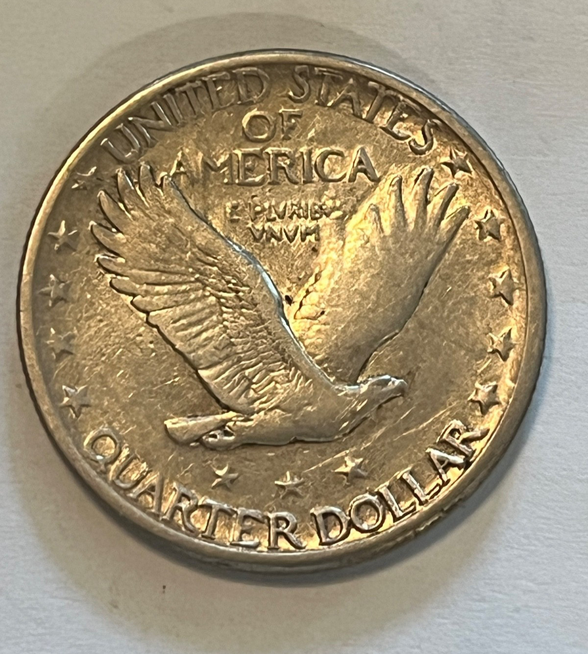 1920-s. Standing Liberty Quarter , XF +