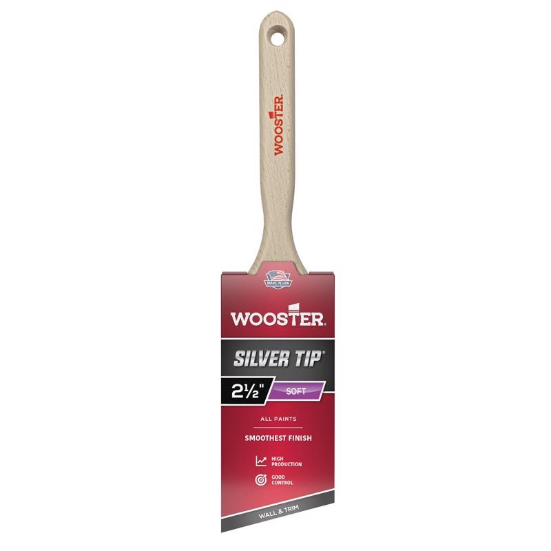 Wooster 5221-2 1/2 Wood Handle Polyester Blend Angle Paint Brush 2-1/2 W in.