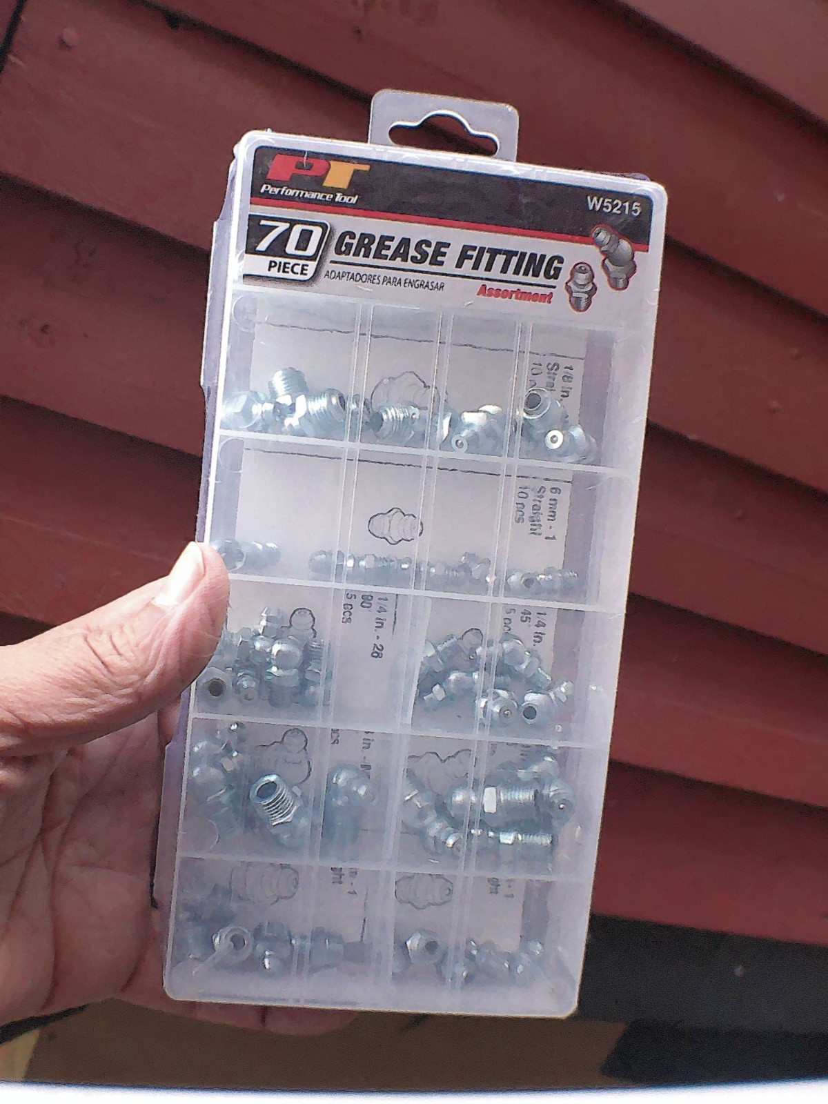 Performance Tool 70pc Grease Fitting Assortment Kit Zerk Fittings Set Case