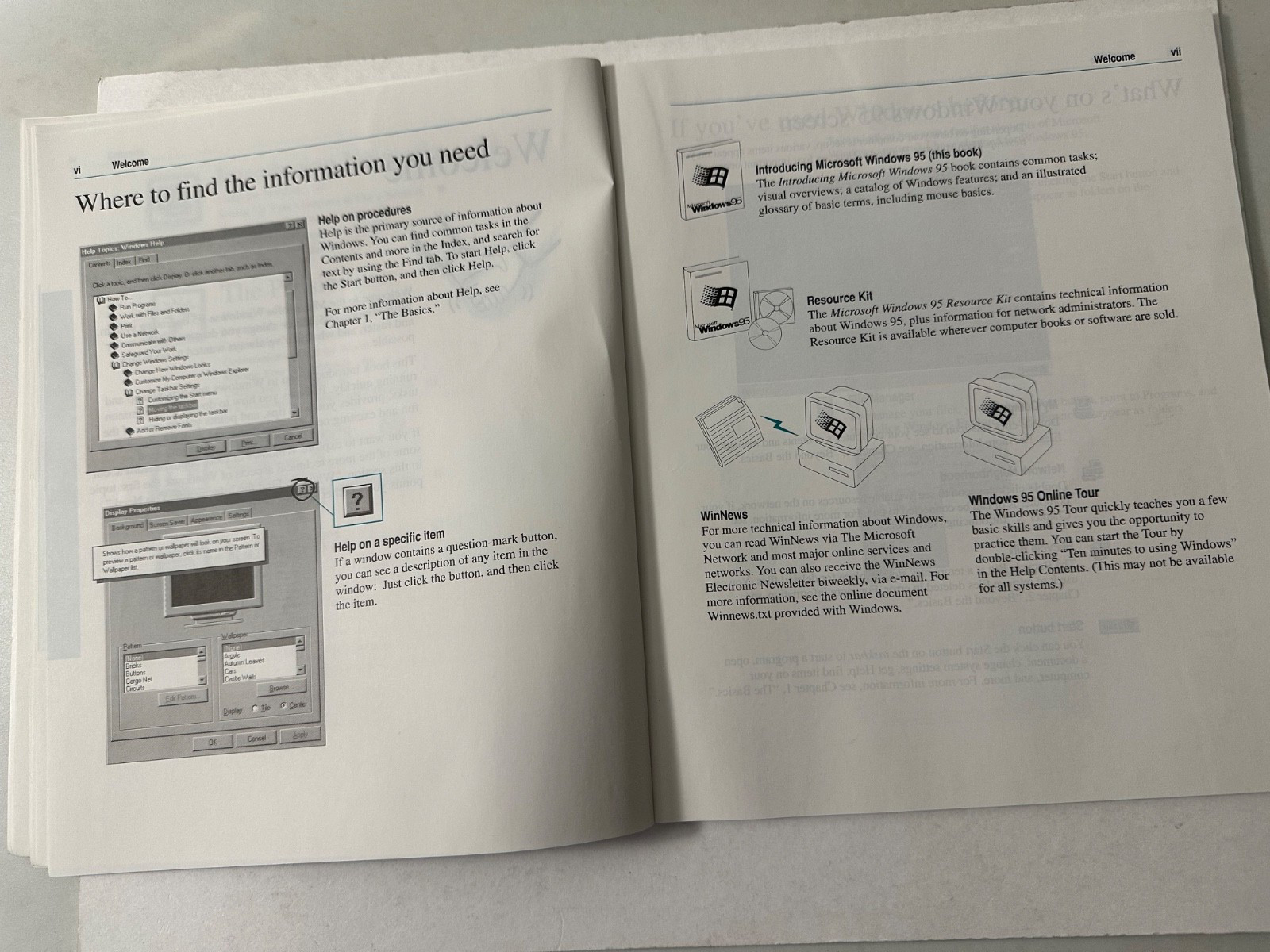 Introducing MICROSOFT WINDOWS 95 User’s Guide/Manual Rare - 1995!