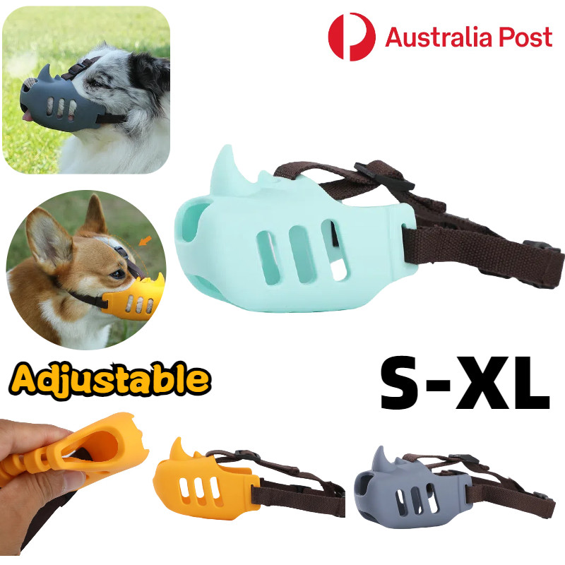 Pet Silicone Muzzle Soft Dog Mouth Cover Adjustable Mask Biting Barking Chewing